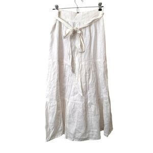 LUSANA 100% Linen Wrap Maxi Skirt NWT‎ Sz4